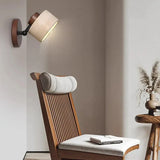 Travertine Wood Wall Sconce with Cylinder