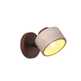 Travertine Wood Wall Sconce with Cylinder