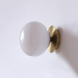 Vintage Brass Globe Glass Wall Sconce