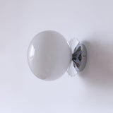 Vintage Brass Globe Glass Wall Sconce