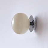 Vintage Brass Globe Glass Wall Sconce