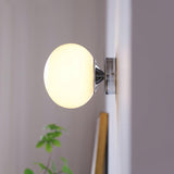Vintage Brass Globe Glass Wall Sconce
