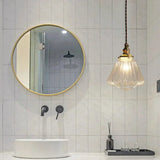 Vintage Copper Glass Globe Pendant Light
