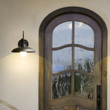 Vintage Industrial Iron Bowl LED Outdoor Wall Light