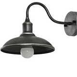Vintage Industrial Iron Bowl LED Outdoor Wall Light
