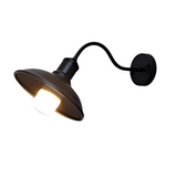 Vintage Industrial Iron Bowl LED Outdoor Wall Light