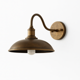 Vintage Industrial Iron Bowl LED Outdoor Wall Light