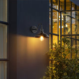 Vintage Industrial Iron Bowl LED Outdoor Wall Light