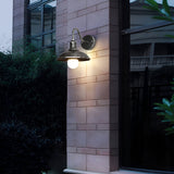 Vintage Industrial Iron Bowl LED Outdoor Wall Light