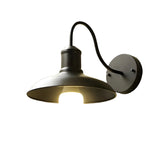 Vintage Industrial Iron Bowl LED Outdoor Wall Light