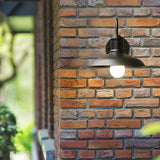 Vintage Industrial Iron Bowl LED Outdoor Wall Light