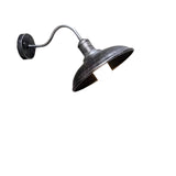 Vintage Industrial Iron Bowl LED Outdoor Wall Light