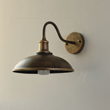 Vintage Industrial Iron Bowl LED Outdoor Wall Light