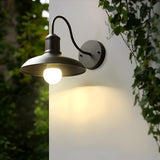 Vintage Industrial Iron Bowl LED Outdoor Wall Light