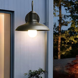 Vintage Industrial Iron Bowl LED Outdoor Wall Light