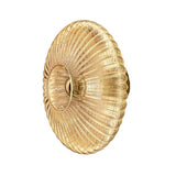 Vintage Ribbed Glass Round LED Wall Sconce