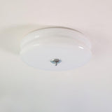 Vintage Round Glass Ceiling Light with Iron