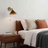 Vintage Wooden Dome Brass Wall Sconce