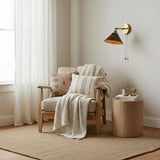 Vintage Wooden Dome Brass Wall Sconce