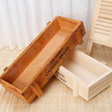 Vintage Wooden Planter Box with Crate Design