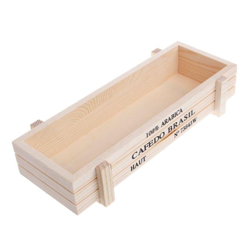 Vintage Wooden Planter Box with Crate Design