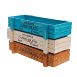 Vintage Wooden Planter Box with Crate Design