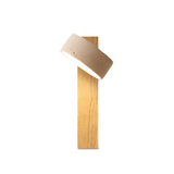 Wabi Sabi Travertine Wood Wall Sconce