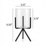White Ceramic Planter with Tripod Metal Stand