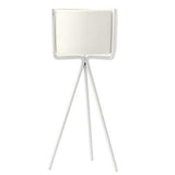 White Ceramic Planter with Tripod Metal Stand