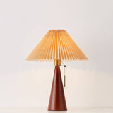 Wood Pleated LED Table Lamp