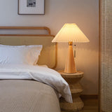 Wood Pleated LED Table Lamp