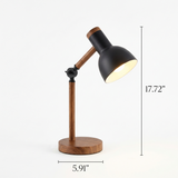 Wood and Metal Adjustable LED Table Lamp