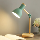 Wood and Metal Adjustable LED Table Lamp