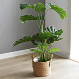 Woven Bamboo Flower Pot Basket with Handles