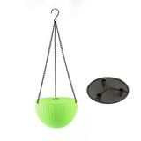 Woven Hanging Basket with Chain Round Design
