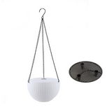 Woven Hanging Basket with Chain Round Design