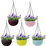 Woven Hanging Basket with Chain Round Design