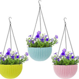 Woven Hanging Basket with Chain Round Design
