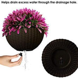 Woven Hanging Basket with Chain Round Design