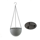 Woven Hanging Basket with Chain Round Design