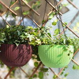 Woven Hanging Basket with Chain Round Design