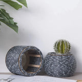 Woven Imitation Rattan Flower Pot Storage Box