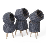 Woven Imitation Rattan Flower Pot Storage Box