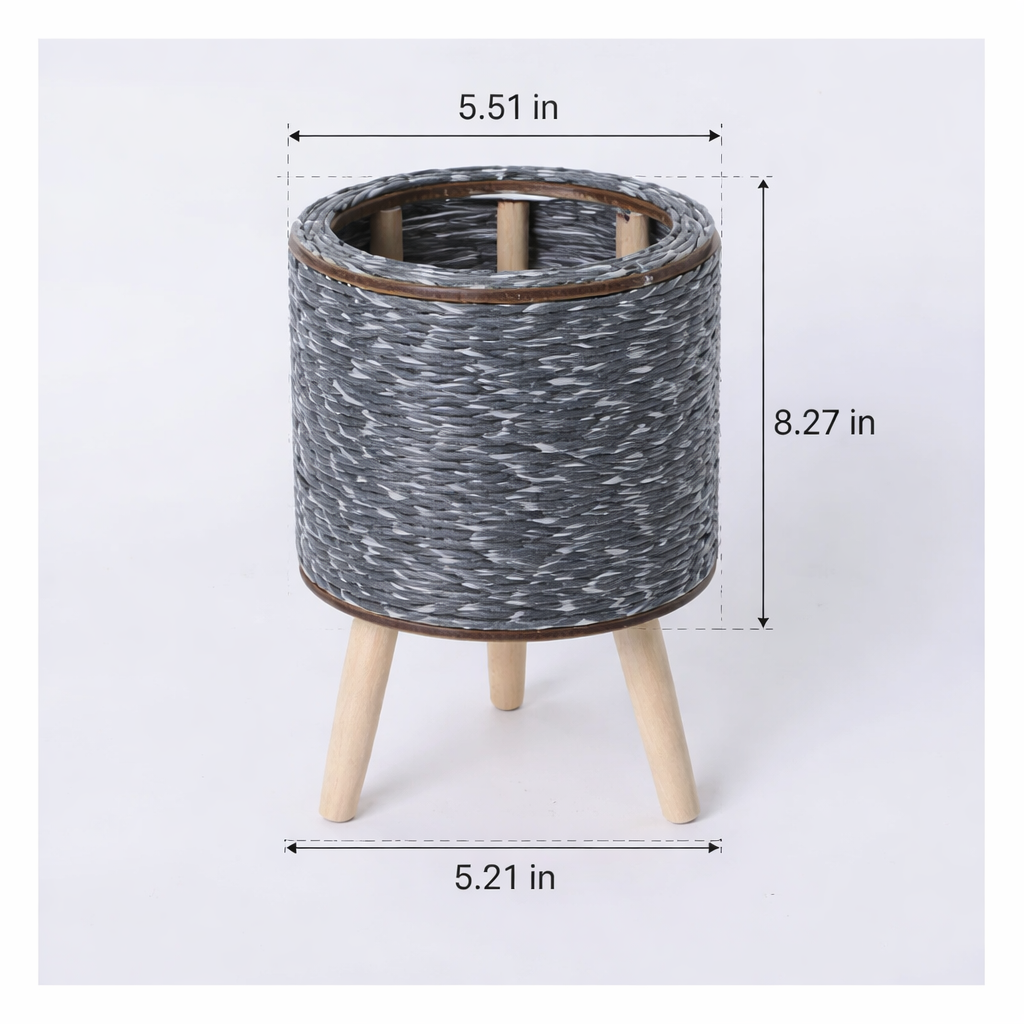 Woven Imitation Rattan Flower Pot Storage Box