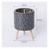 Woven Imitation Rattan Flower Pot Storage Box