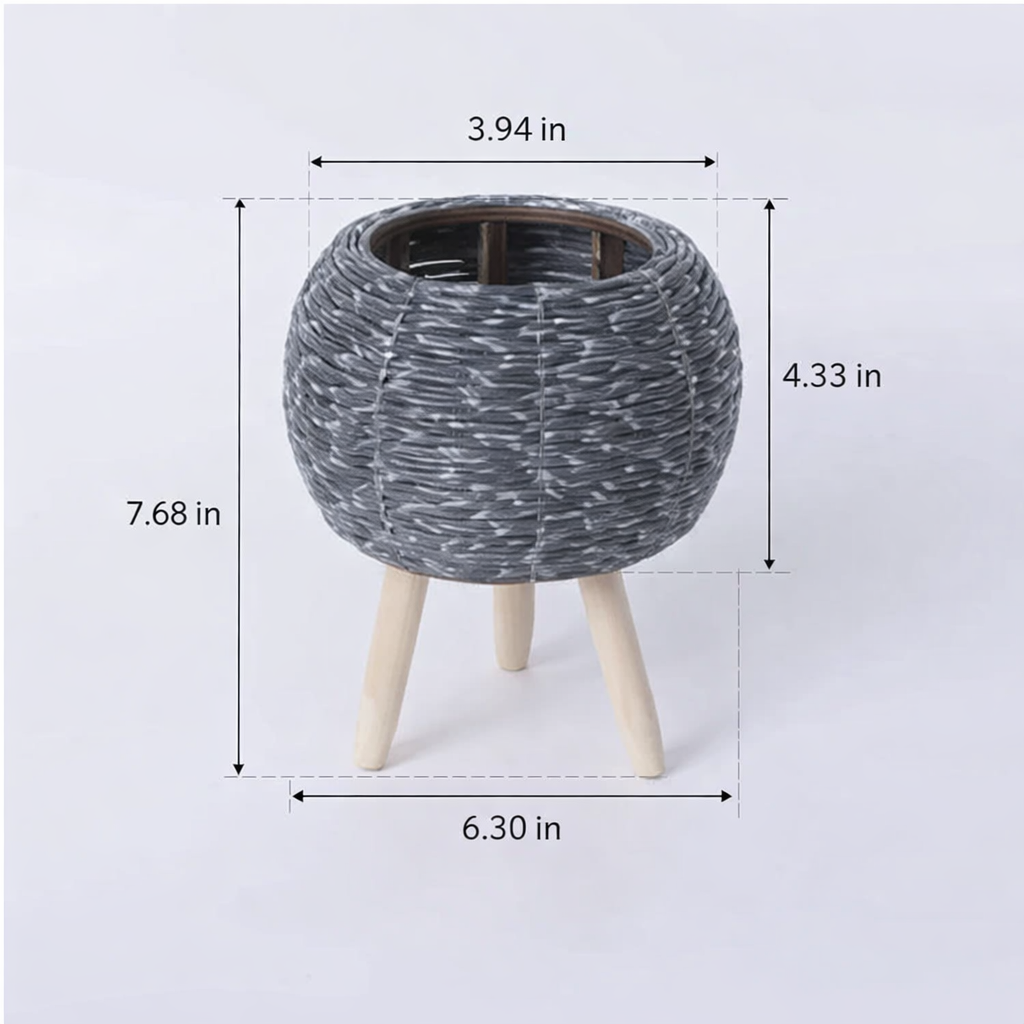 Woven Imitation Rattan Flower Pot Storage Box