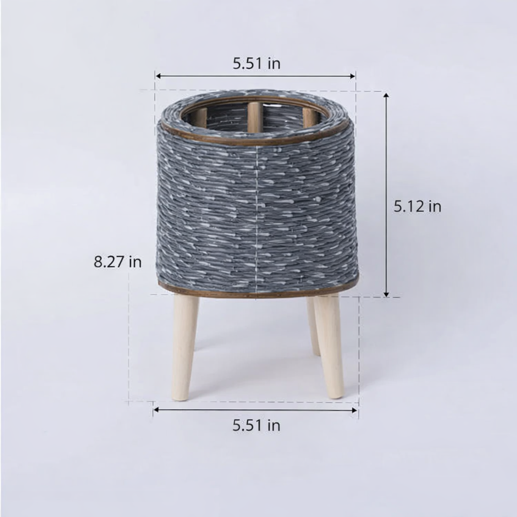 Woven Imitation Rattan Flower Pot Storage Box
