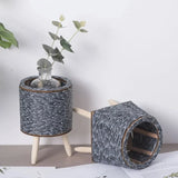 Woven Imitation Rattan Flower Pot Storage Box