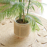 Woven Rattan Flower Pot Holder with Leg Stand