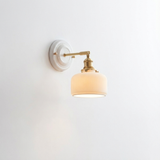 Vintage Japanese Ceramic Brass Wall Light